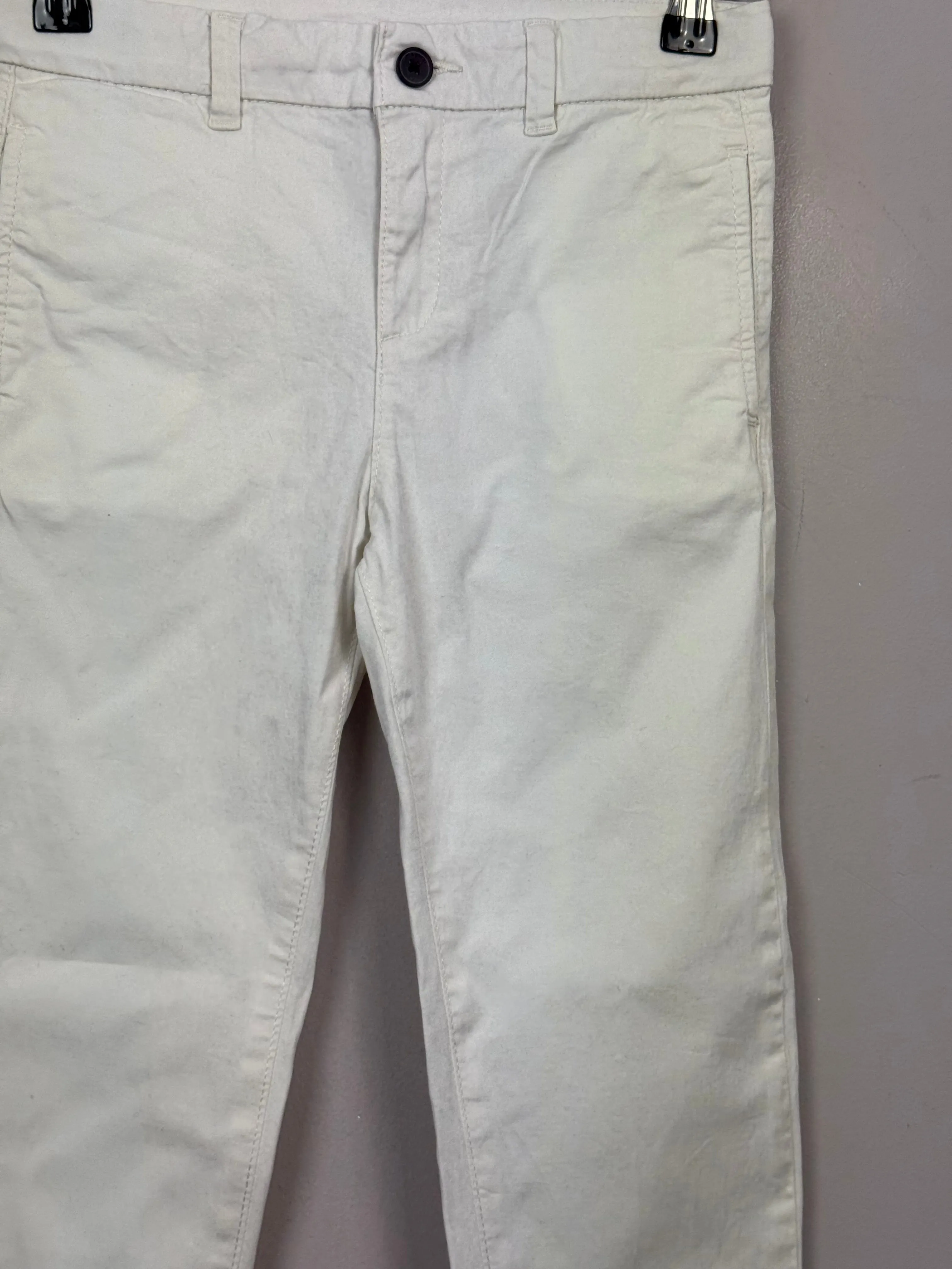 Mayoral Off White Cotton Trousers 8y