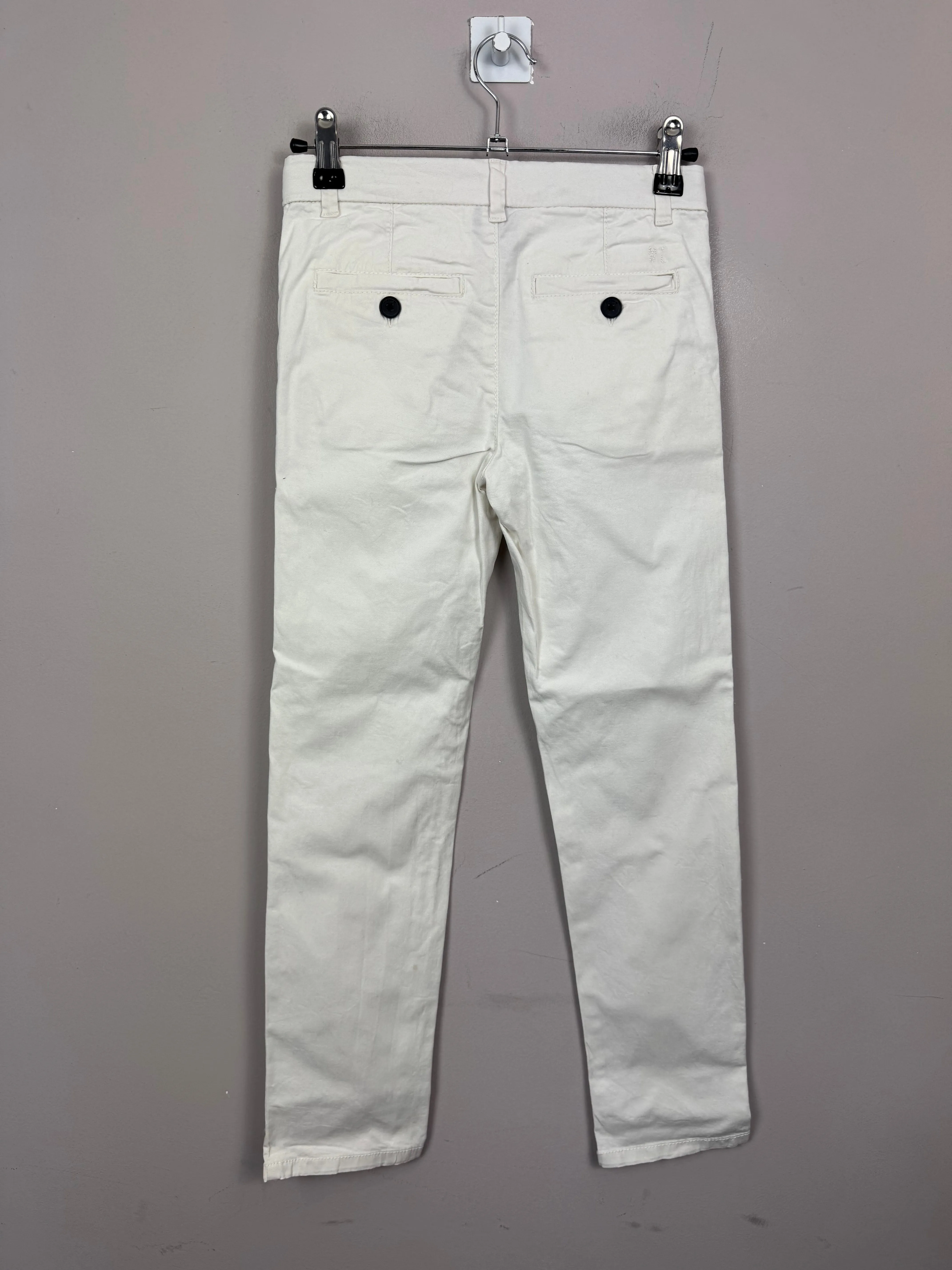 Mayoral Off White Cotton Trousers 8y
