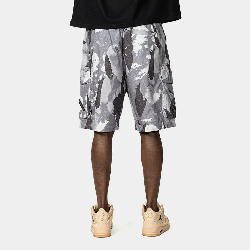 Mens Abstract Camouflage Cargo Shorts (Multiple Colors)