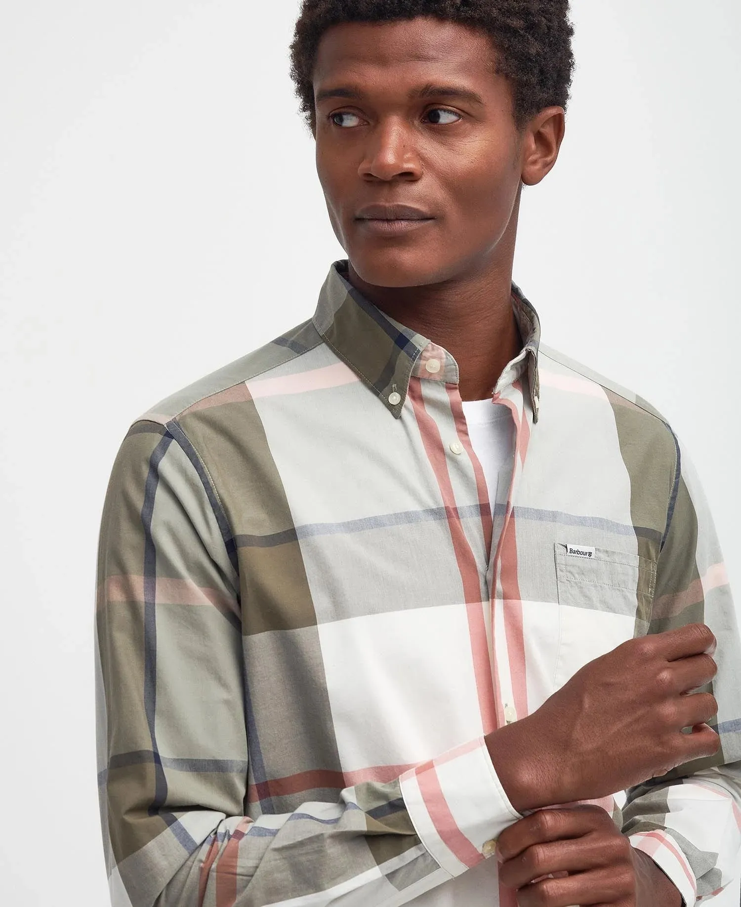 Men's Barbour | Harris Tailored Shirt | Glenmore Olive Tartan