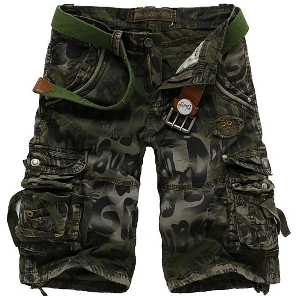 🔥Men’s Camouflage Military Cargo Shorts – Multi-Pocket Streetwear | $24.89