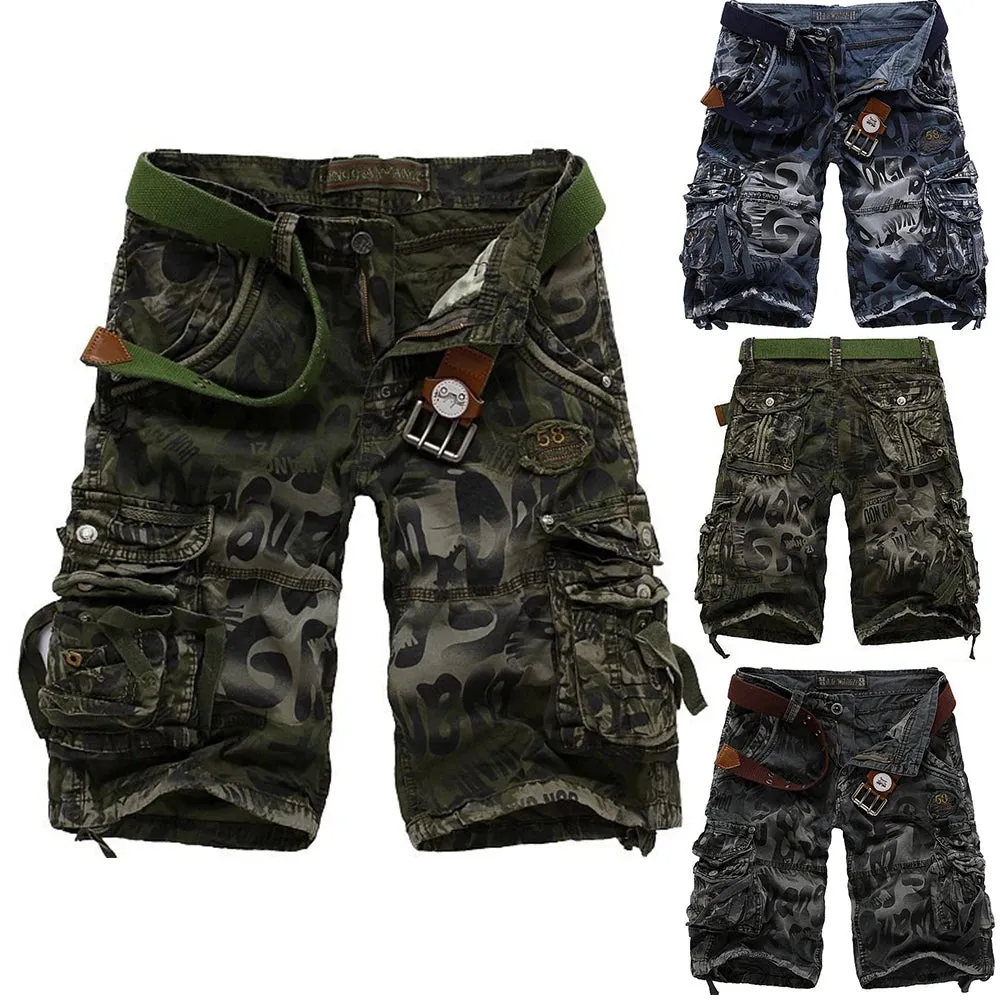 🔥Men’s Camouflage Military Cargo Shorts – Multi-Pocket Streetwear | $24.89