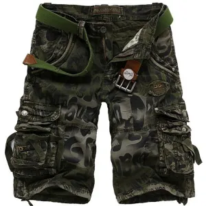 🔥Men’s Camouflage Military Cargo Shorts – Multi-Pocket Streetwear | $24.89