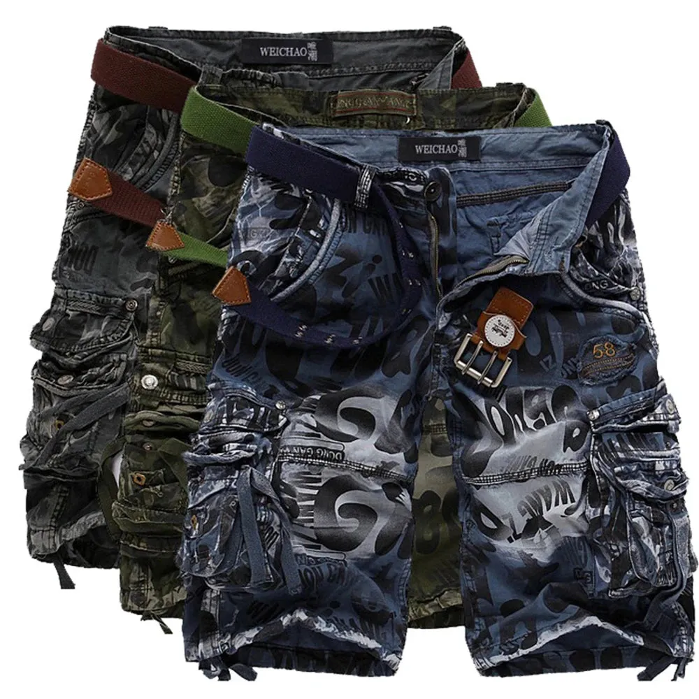 🔥Men’s Camouflage Military Cargo Shorts – Multi-Pocket Streetwear | $24.89