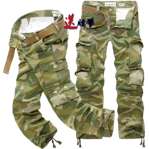 Camouflage Print Men's Cotton Cargo Shorts