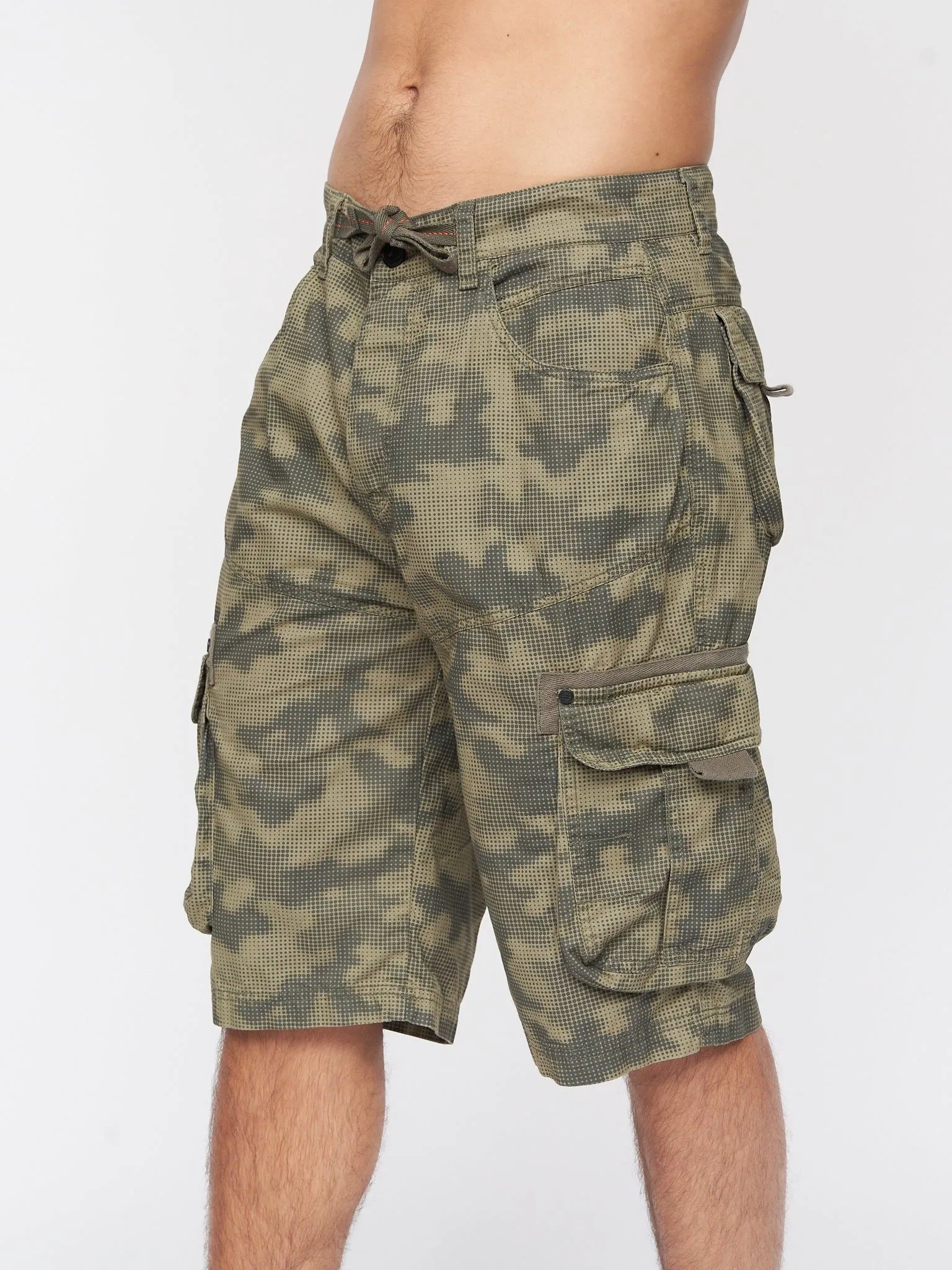 Mens Hanwhere Combat Shorts Dark Green Camo