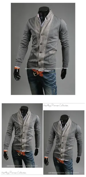 Men's Multi Button High Collar Jacket