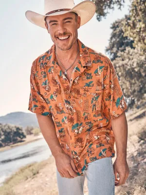 Men's Wrangler Coconut Cowboy Snap Front Camp Shirt - 112359531