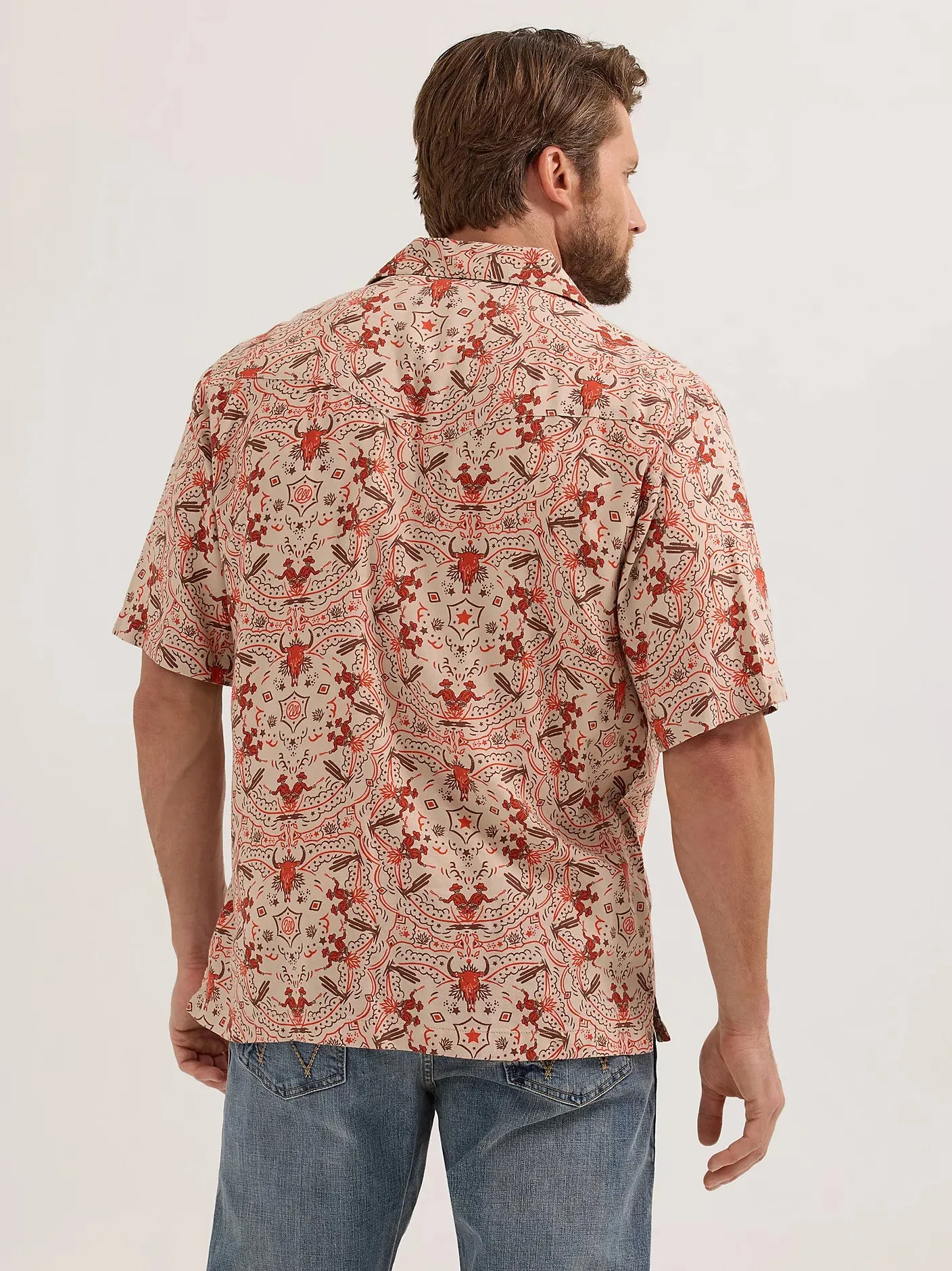 Men's Wrangler® Coconut Cowboy Snap Front Camp Shirt - 112365623