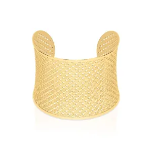 Metropolis | 18k Gold | Laser Cut Cuff