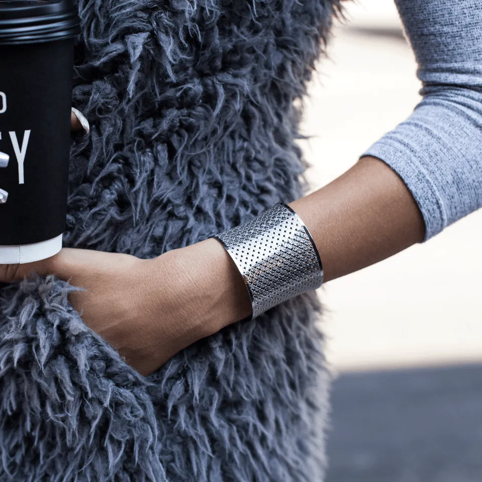 Metropolis | Silver | Laser Cut Cuff