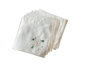 Modern Holiday Vintage Napkins, Set of 9