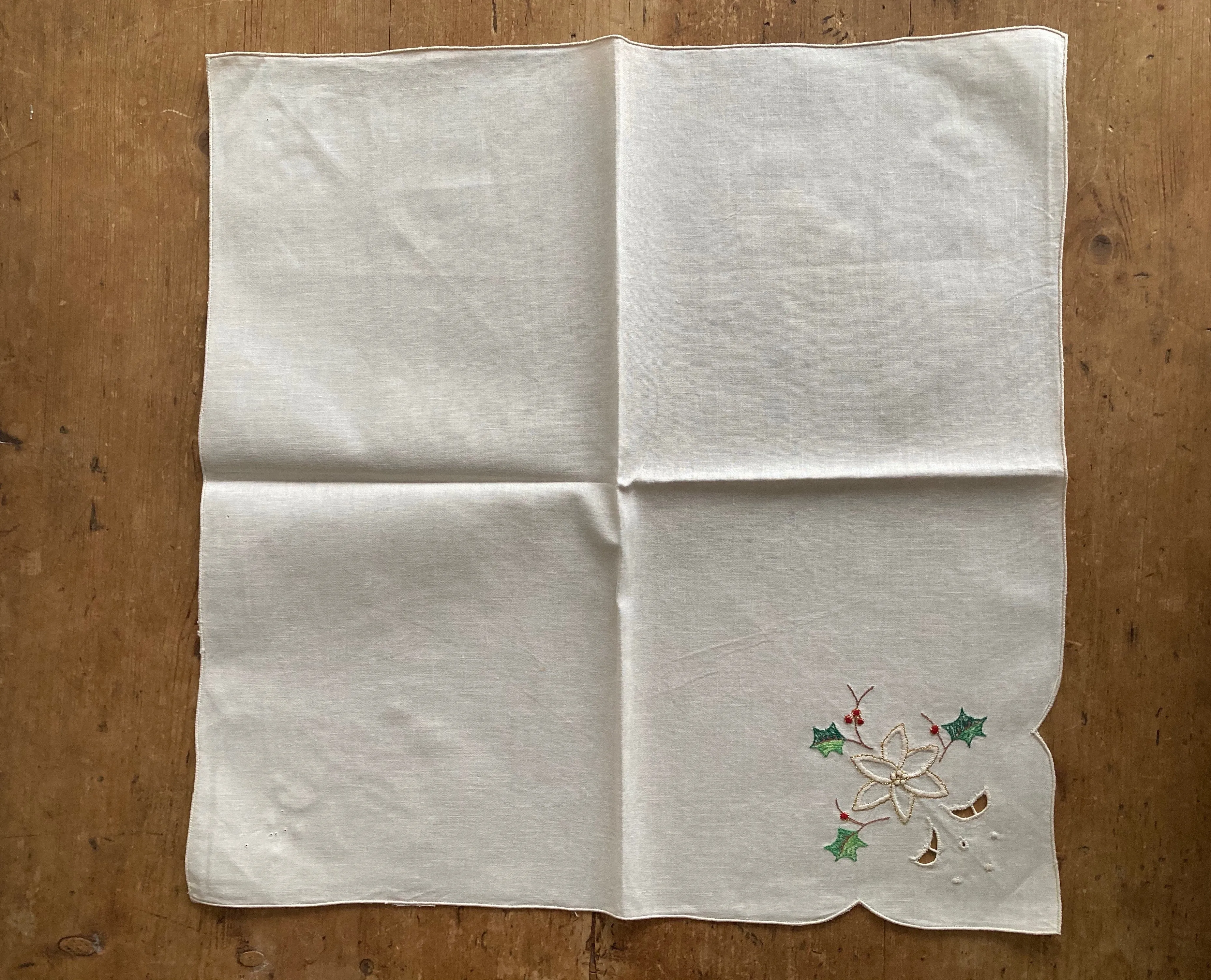Modern Holiday Vintage Napkins, Set of 9