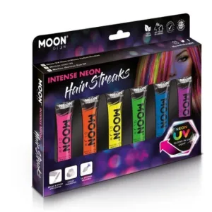 Moon Glow Intense Neon Uv Hair Streaks, Assorted