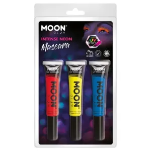 Moon Glow Intense Neon Uv Mascara, Red, Yellow, Blue