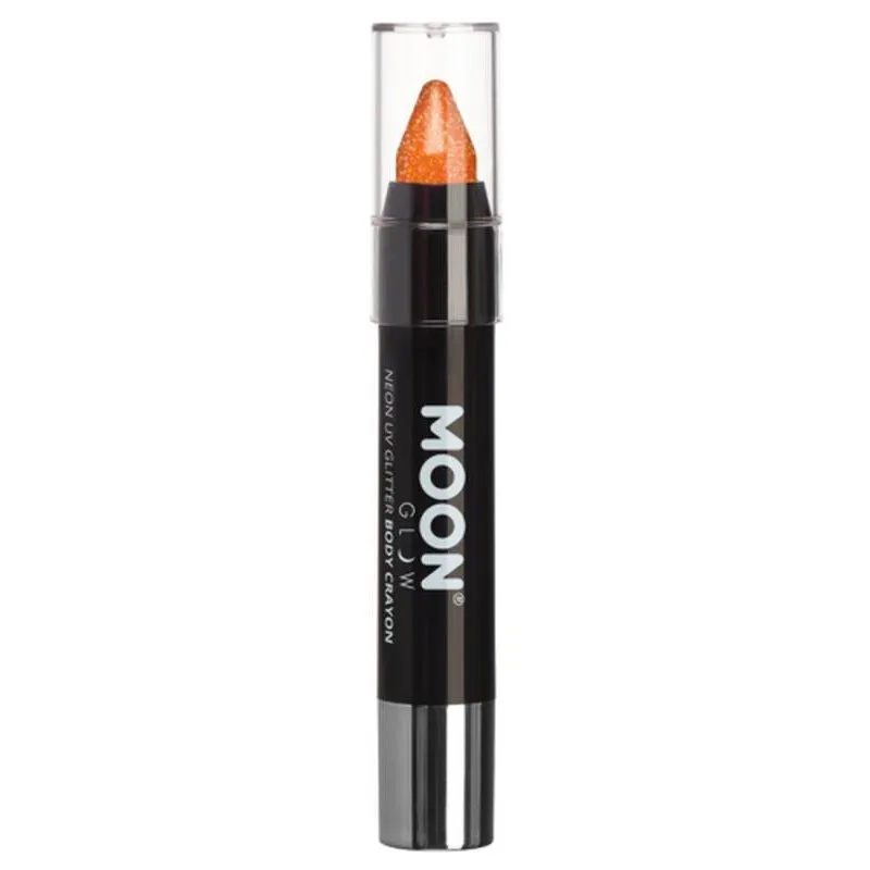 Moon Glow Neon Uv Glitter Body Crayons, Orange