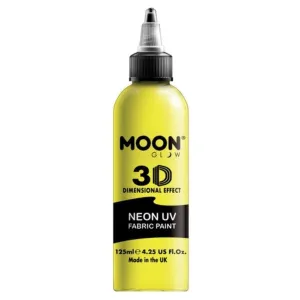 Moon Glow Neon Uv Intense Fabric Paint, Yellow, 125ml