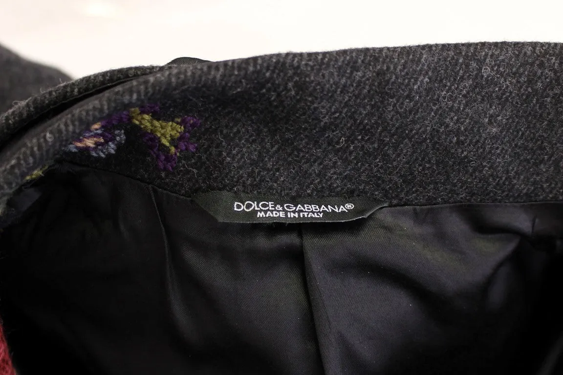 Multicolor Baroque Brocade Floral Coat Jacket