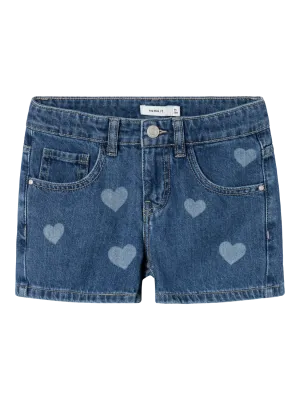 NAME IT | Kid Girl Heart Shorts
