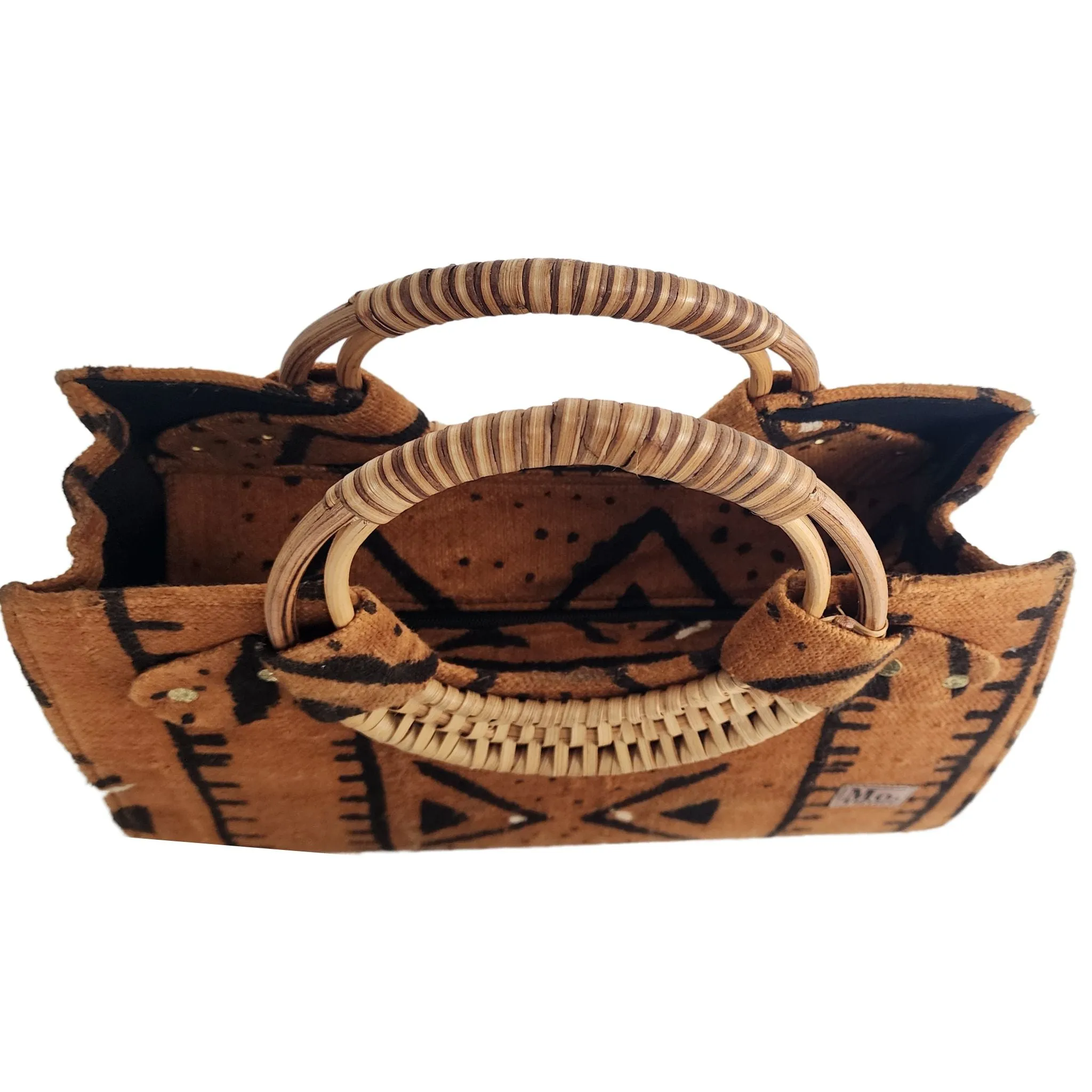 Nasika Mudcloth Tote Handbag _ Brown