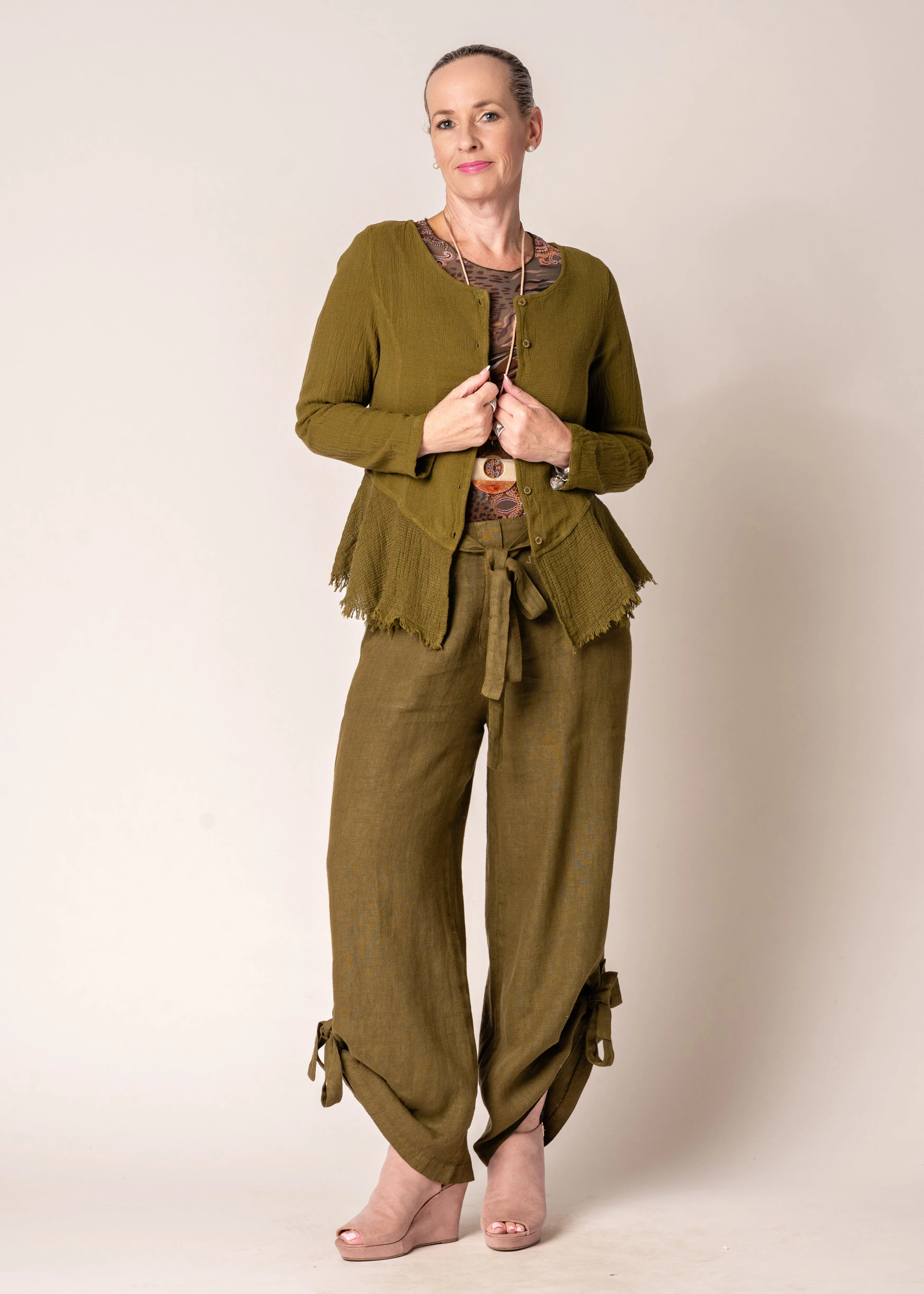 Natalia Jacket in Green Olive