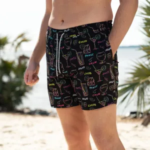 Neon Drinks 6 Inch Swim Shorts