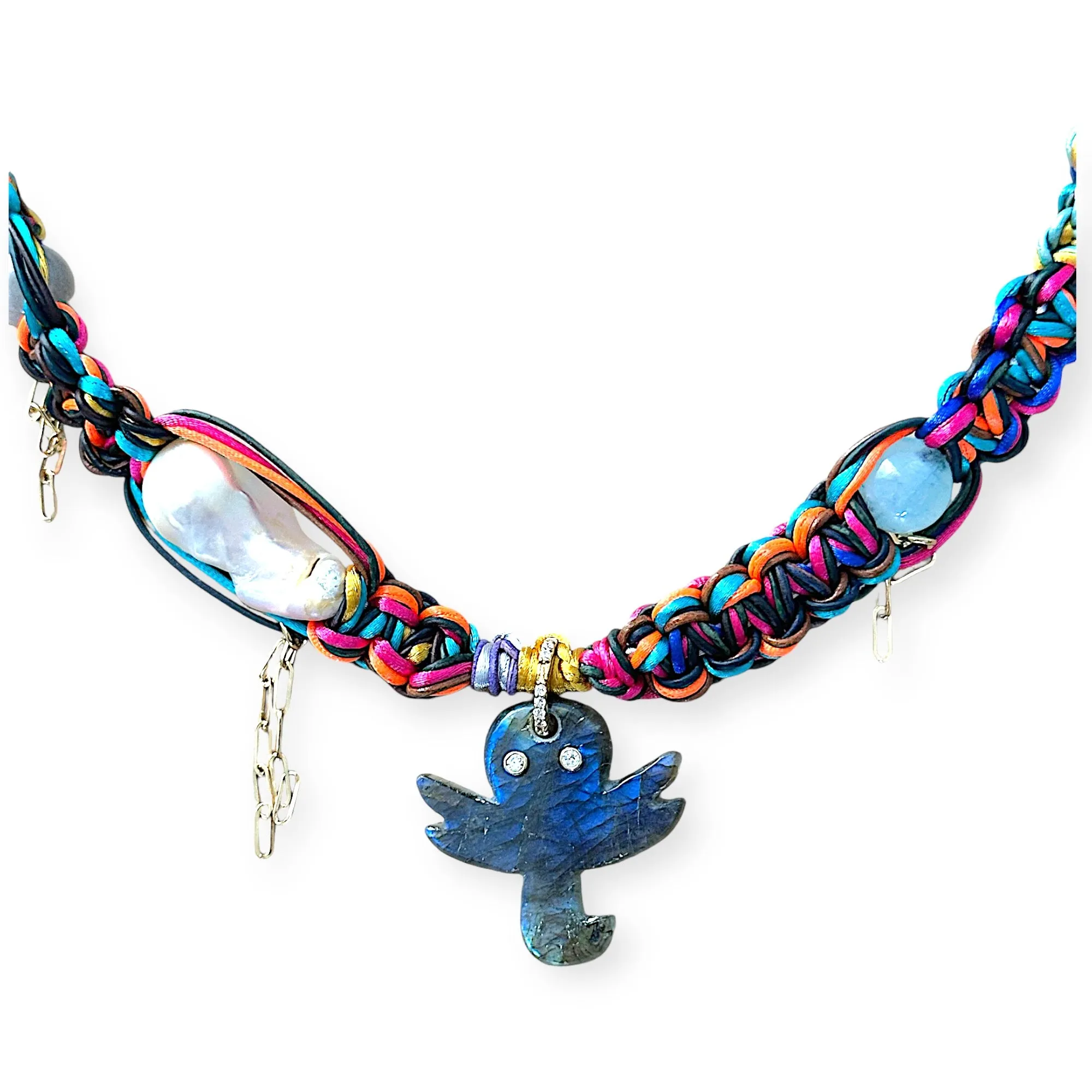 Neon Electric Glow Octopus Rockstar Necklace