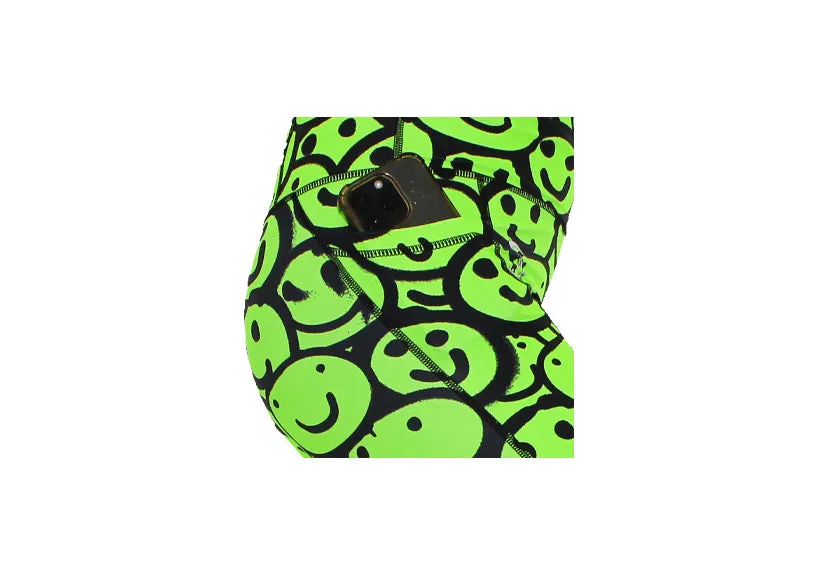Neon Smiles Long Shorts with pockets