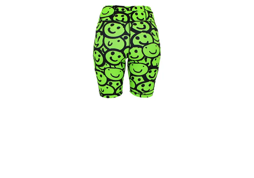 Neon Smiles Long Shorts with pockets