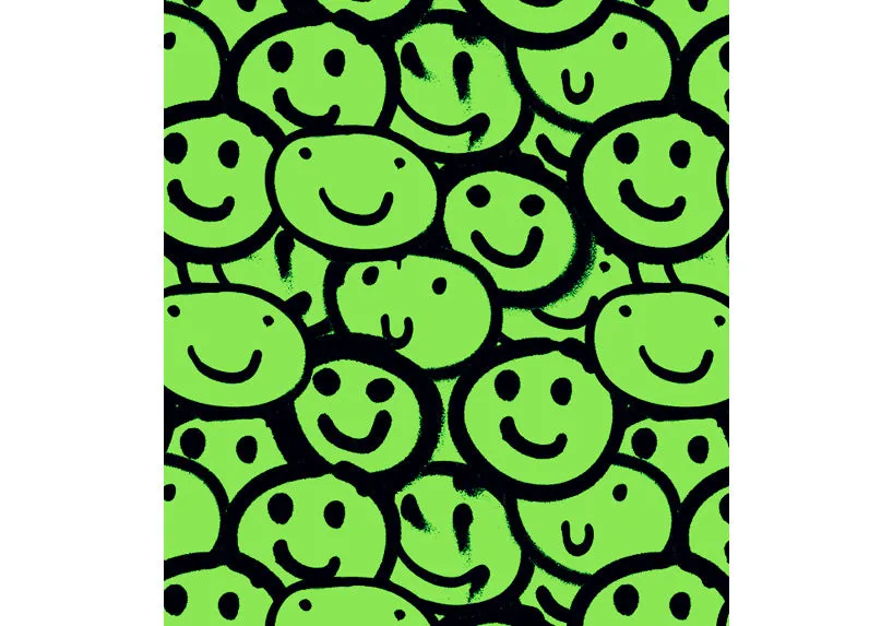 Neon Smiles Long Shorts with pockets