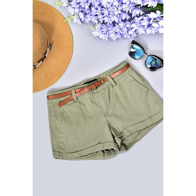 Neutral Twill Shorts (Trend Shop)