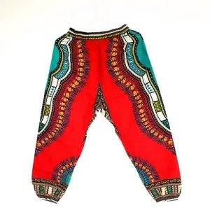 New Fashion Design African Traditional Print 100% Cotton Dashiki Sky Blue Pants