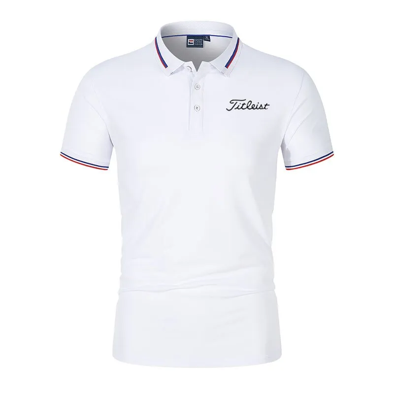 New Men's Golf Spring Summer Autumn Polo With  Slim Collar