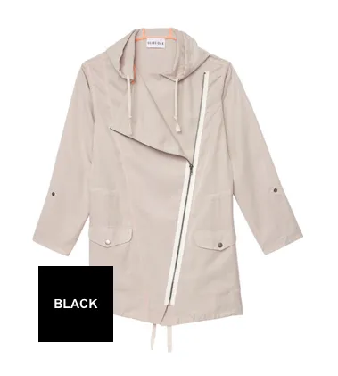Olive   Oak Rainy Day Love Jacket | Black