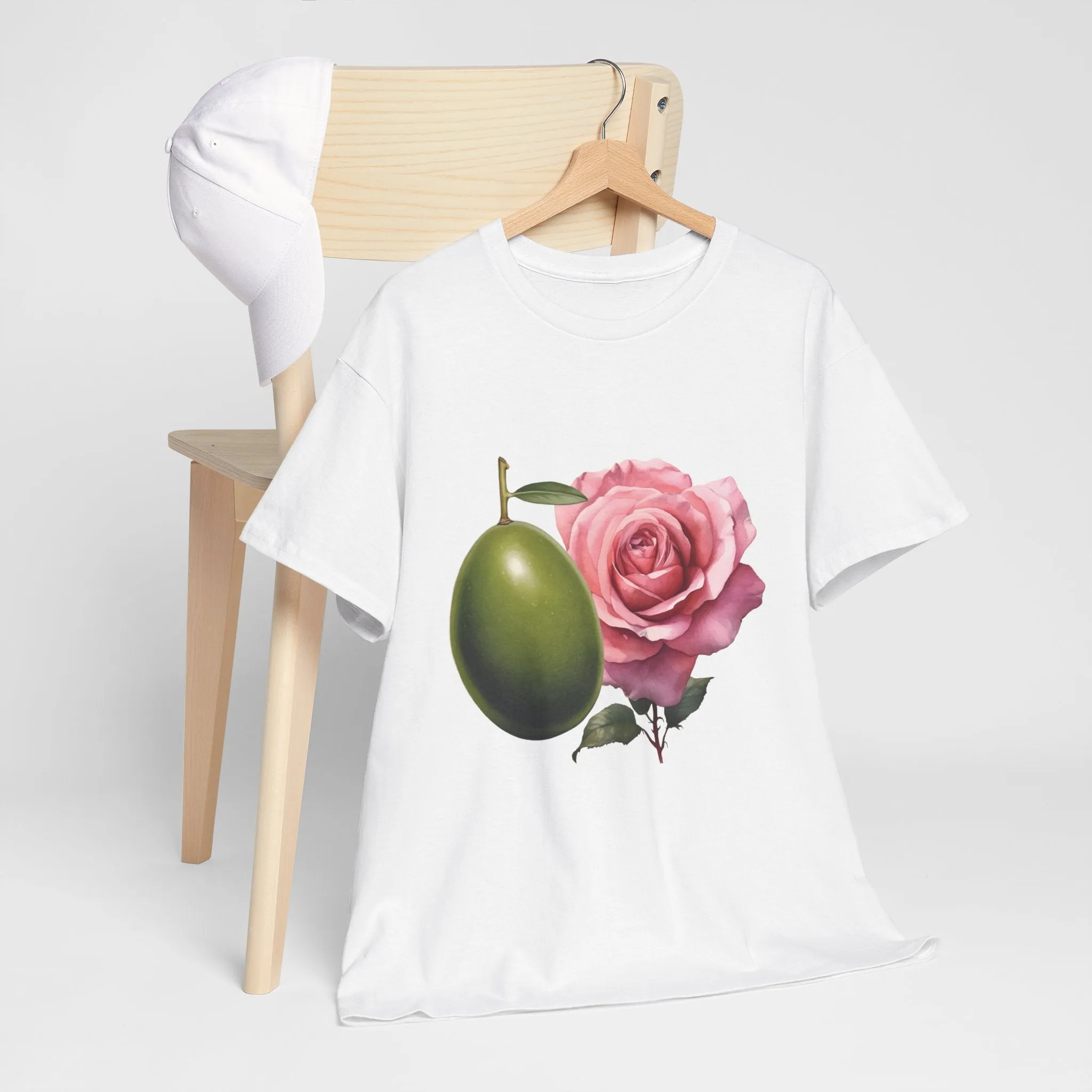 Olives and roses / olive trees / rose and olive cartoon / Unisex Heavy Cotton Tee