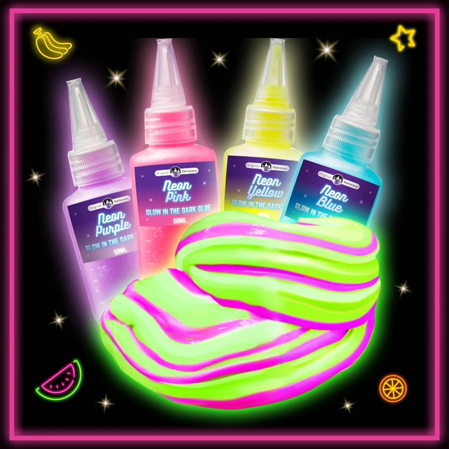 Original Stationery Neon Slime Kit New Size