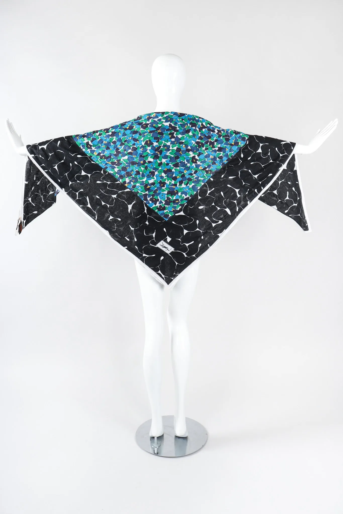 Oversized Floral Linen Scarf