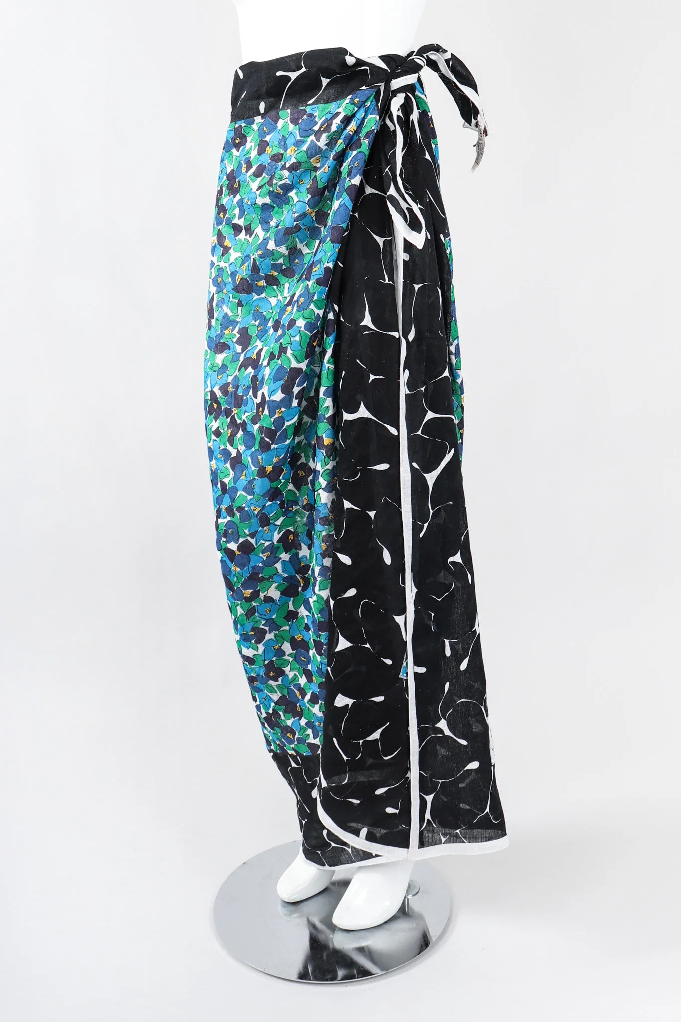 Oversized Floral Linen Scarf