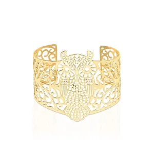 Owl | 18k Gold | Laser Cut Cuff