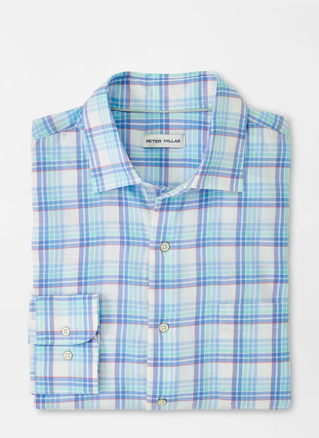 Pearl Bay Cotton Sport Shirt- Blue Sound