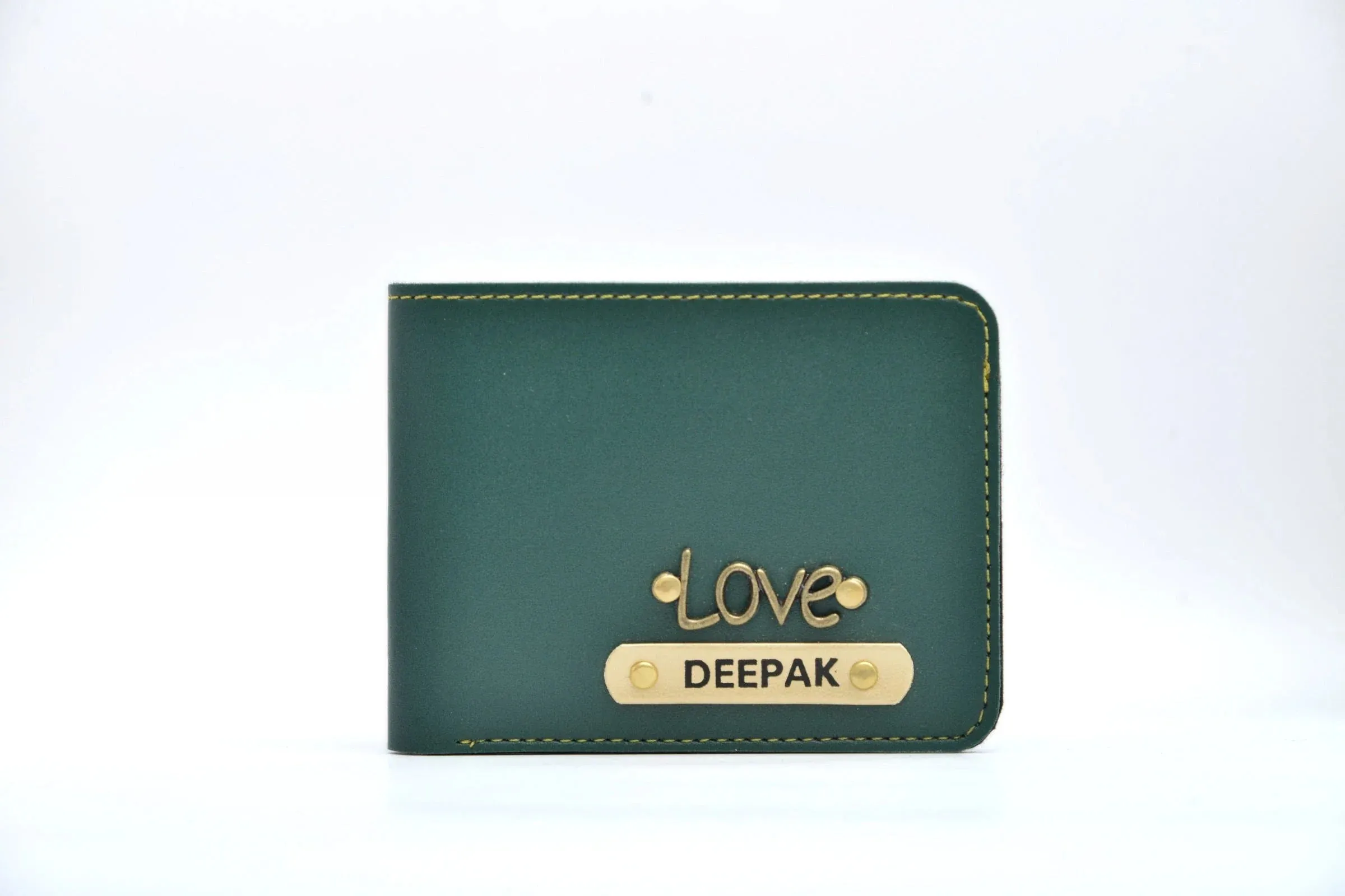 Personalized Men's Wallet - Olive Green