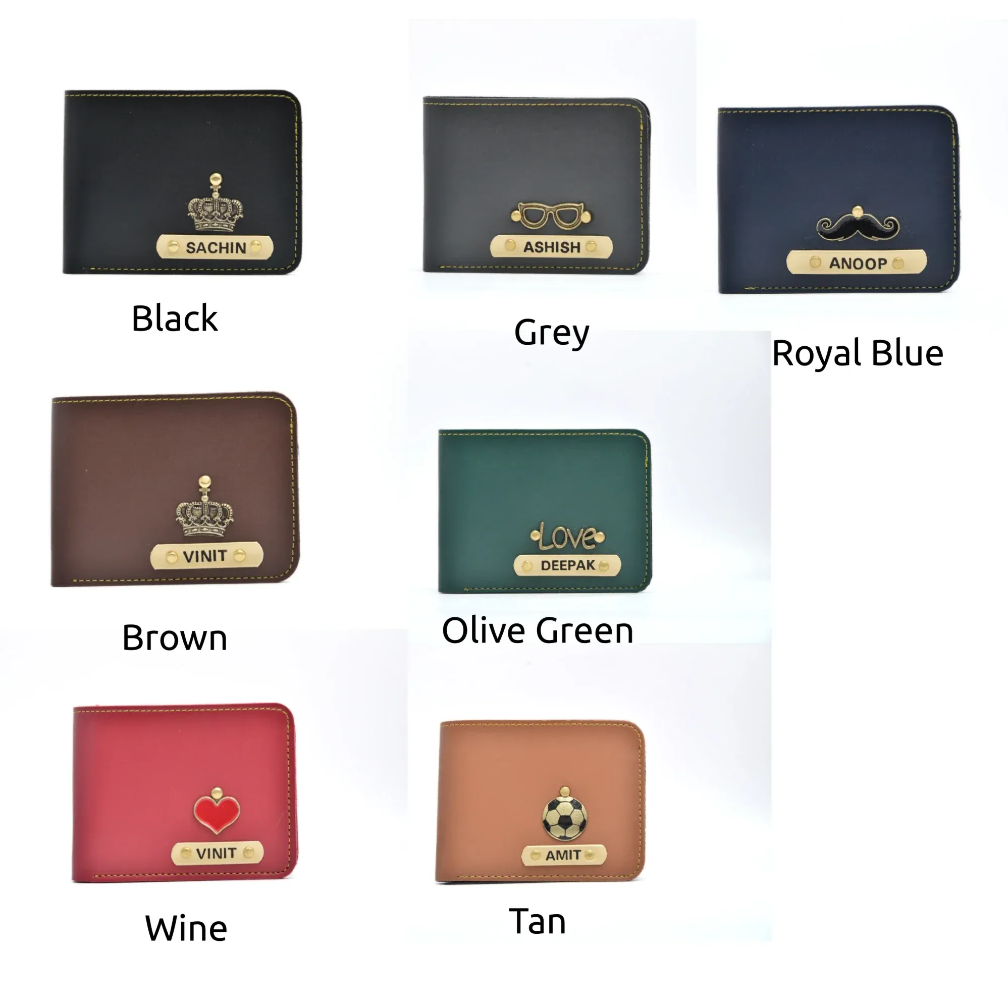 Personalized Men's Wallet - Olive Green