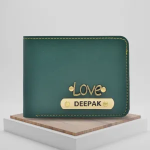 Personalized Men's Wallet - Olive Green