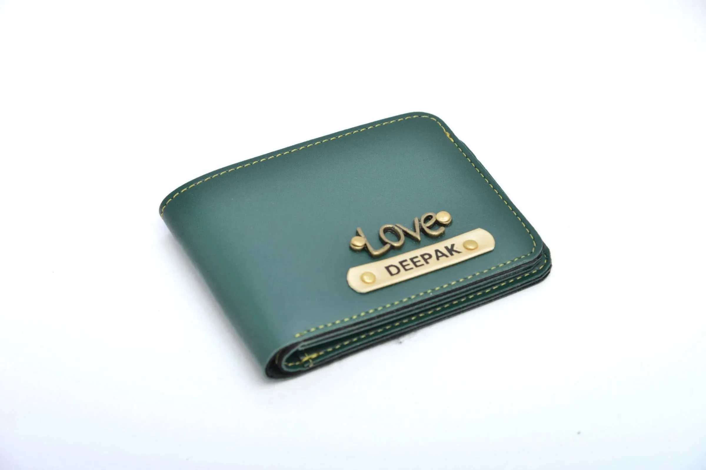 Personalized Men's Wallet - Olive Green