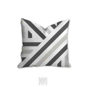 Pillow with stripes, gray linear pattern, minimalistic, modern pillow, Interior decor, home decor pillow cover and insert, home accents