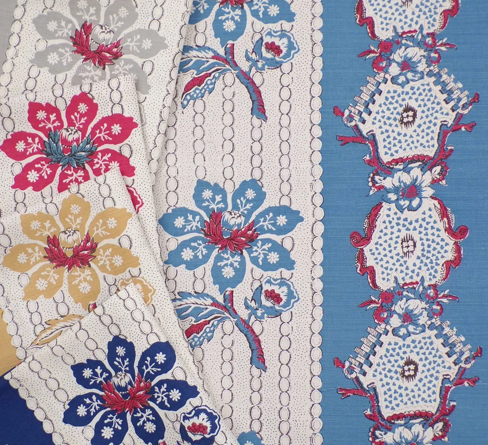 Quadrille Fabric: McCallum Stripe - Custom Red / Yellow on Cream Belgian Linen / Cotton