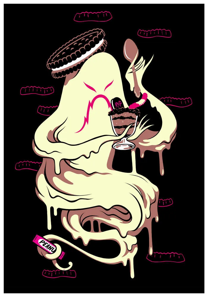 "Dirt Cup Delight" Glow-in-the-Dark Screenprint Poster