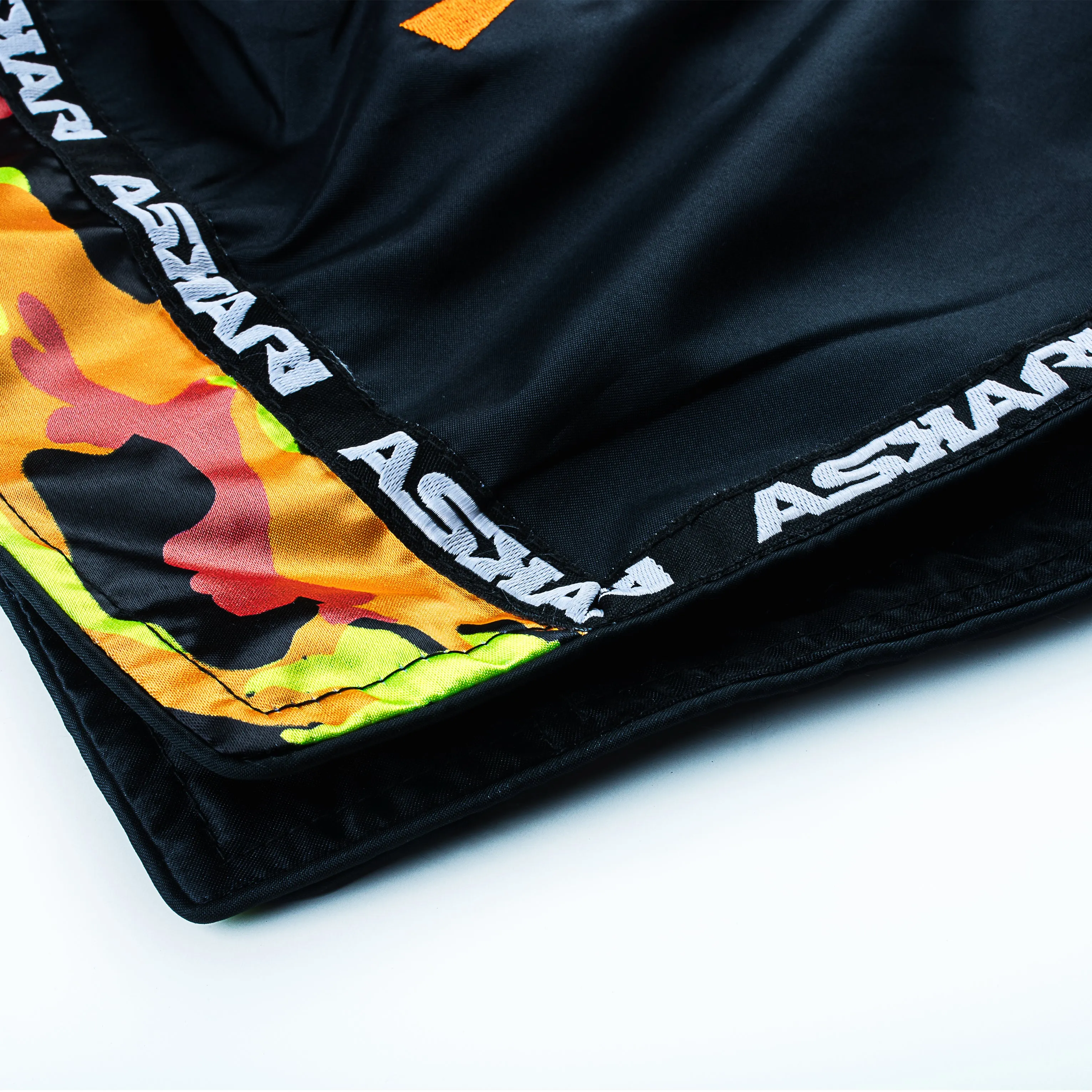 "ONE MAN ARMY" MUAY THAI SHORTS [ORANGE CAMOUFLAGE]
