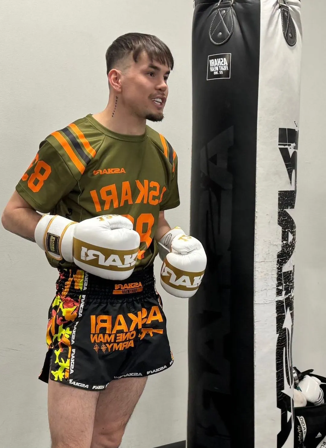 "ONE MAN ARMY" MUAY THAI SHORTS [ORANGE CAMOUFLAGE]