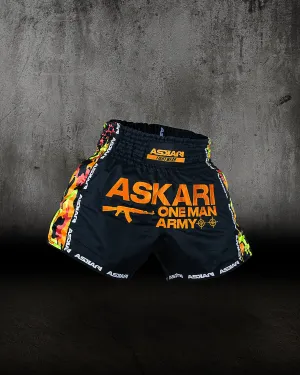 "ONE MAN ARMY" MUAY THAI SHORTS [ORANGE CAMOUFLAGE]